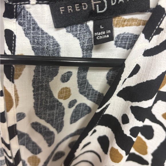 Fred David Abstract Black and Gold Jumpsuit - Picture 1 of 4